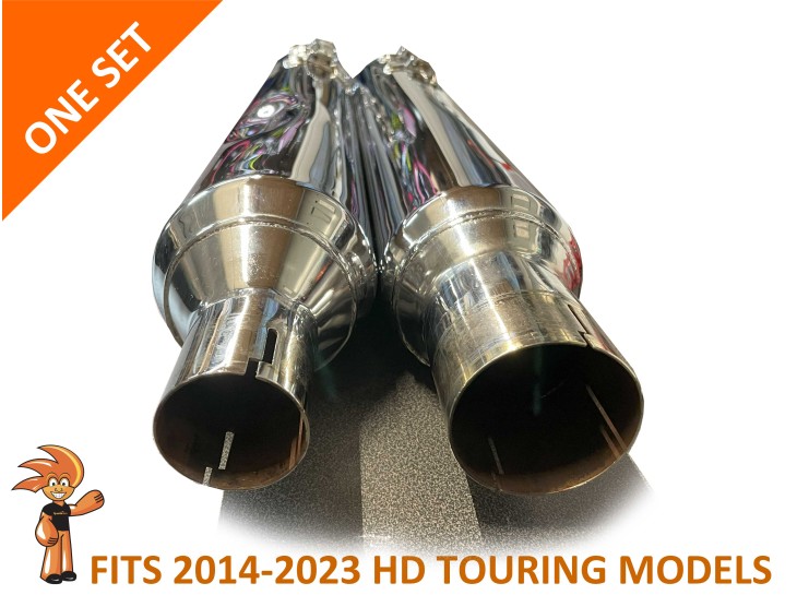 Last One. Stock Chrome Harley-Davidson Touring Exhaust Slip-ons